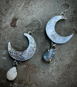 Dark and Light Side of the Moon Earrings