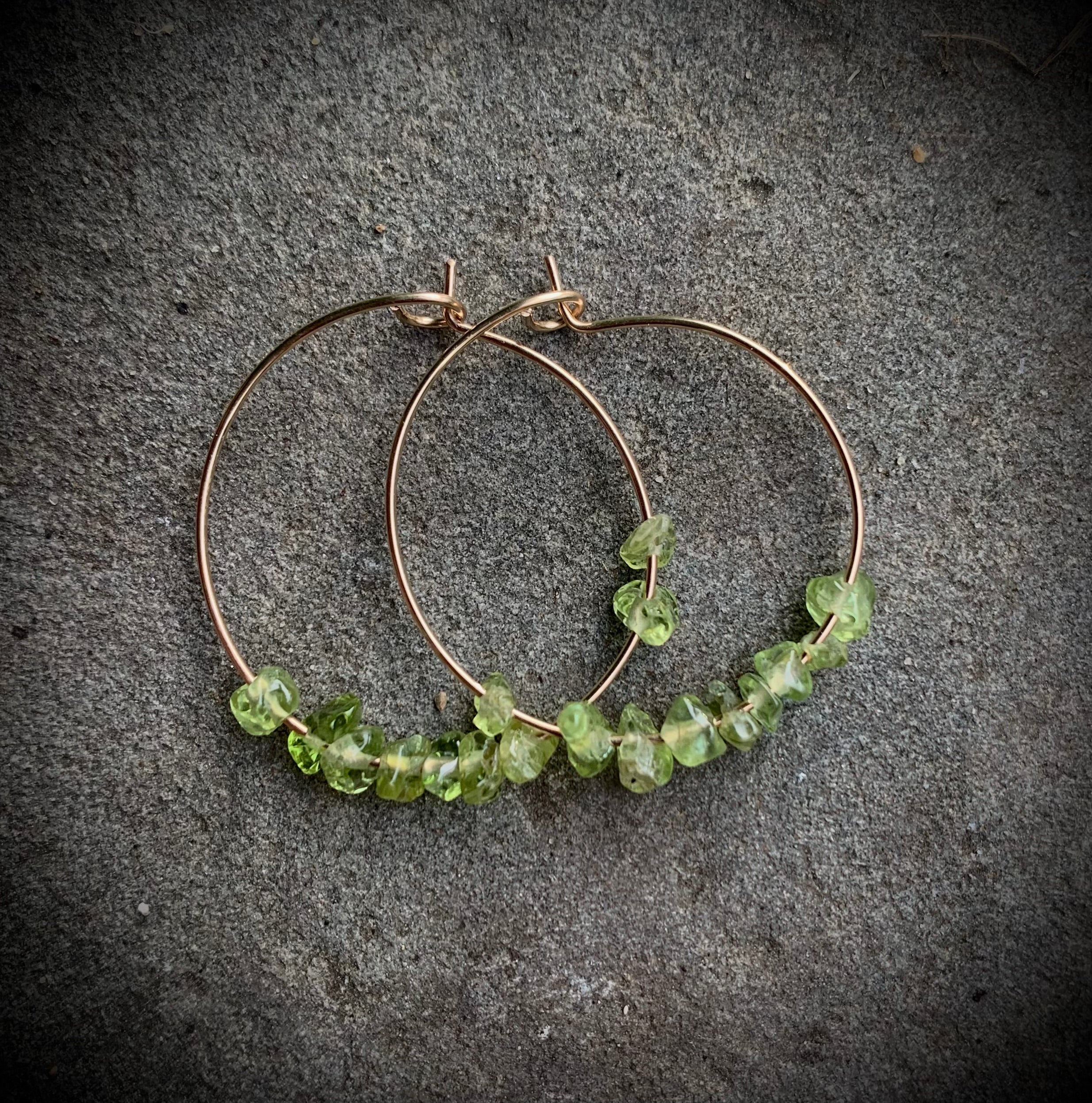 Peridot 14/20 Hoops