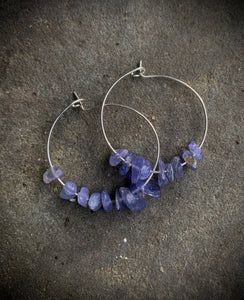 Tanzanite Hoops