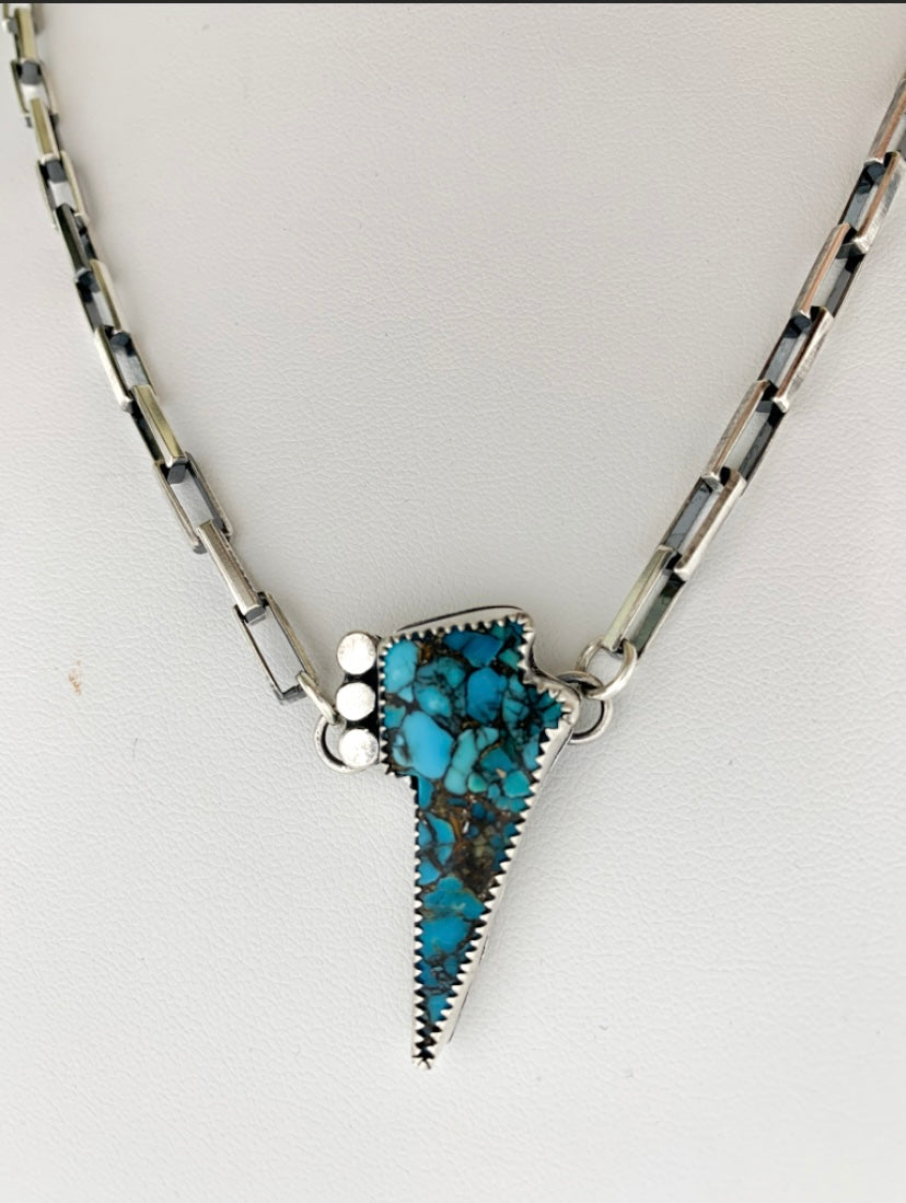 Turquoise Thunderbolt Necklace